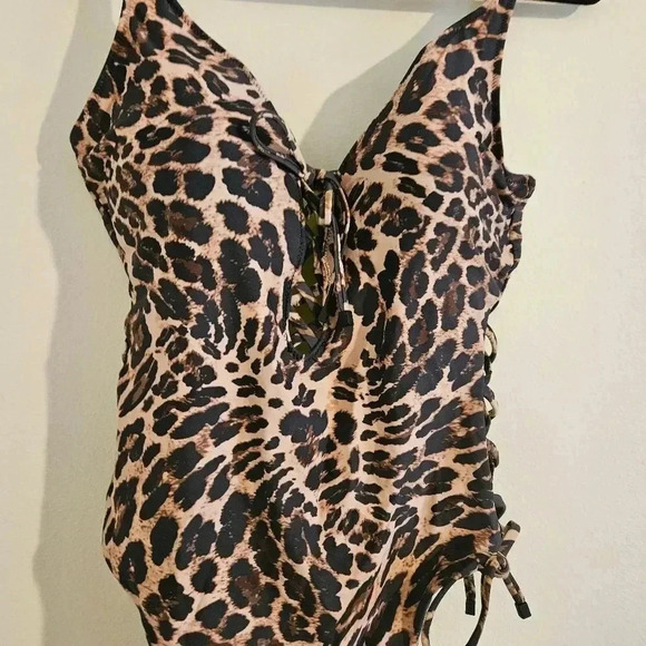 Bar III Lace Up Bathing Suit - Picture 4 of 8